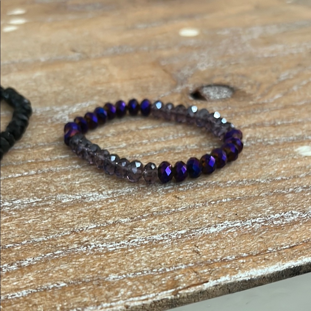 Elegant Purple Beaded Bracelet